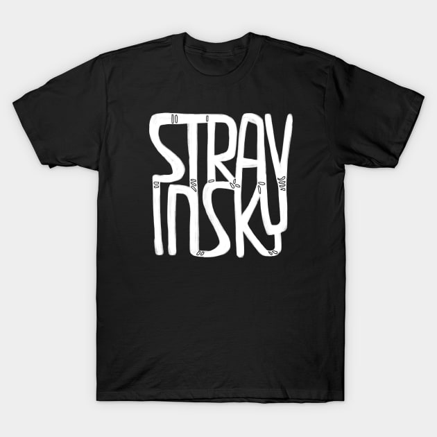 Composer, Igor Stravinsky T-Shirt by badlydrawnbabe